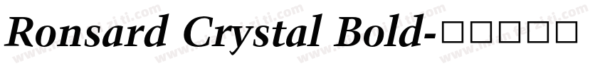 Ronsard Crystal Bold字体转换